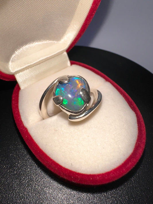 Sterling Silver Opal Ring